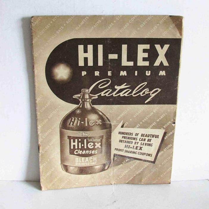 VINTAGE 1947 HI-LEX Bleach Premium CATALOG MID CENTURY Brochure 8.5x11