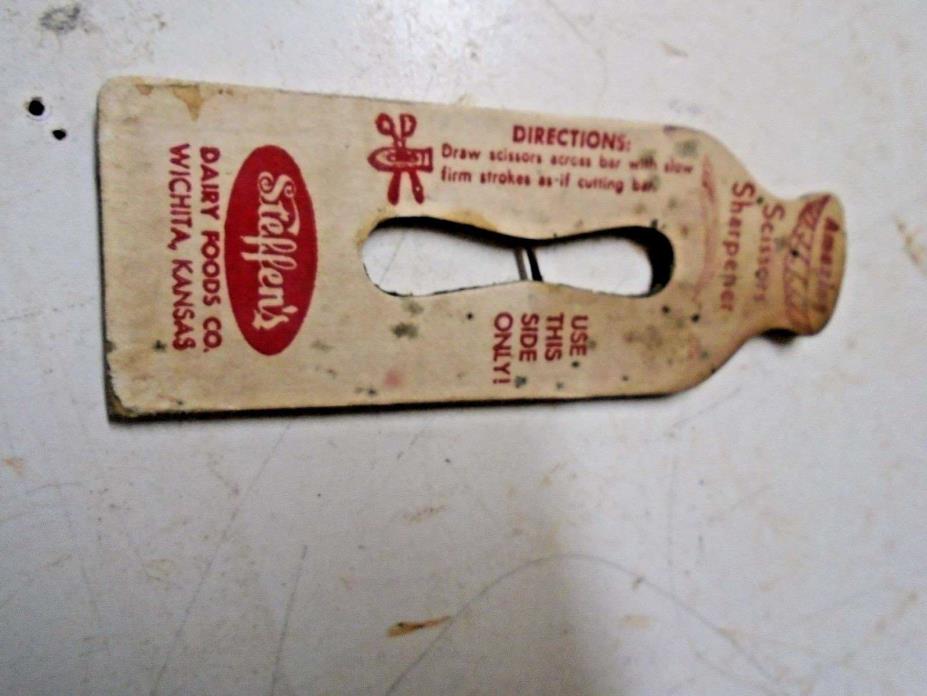 Old Scissors Sharpener from Steffen's Dairy Wichita Kansas
