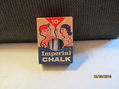 Vintage 10 Cents Box of Imperial Chalk No 812 by Imperial Crayon Co USA