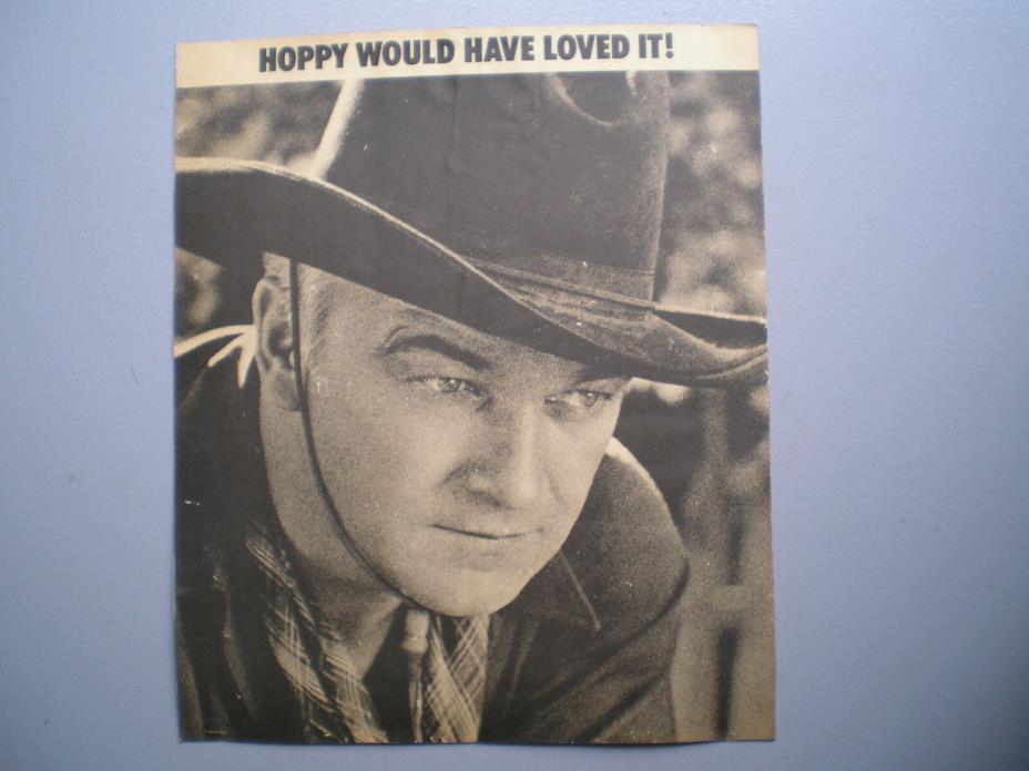 Hopalong Cassidy William Boyd Poster Premium 1970's...