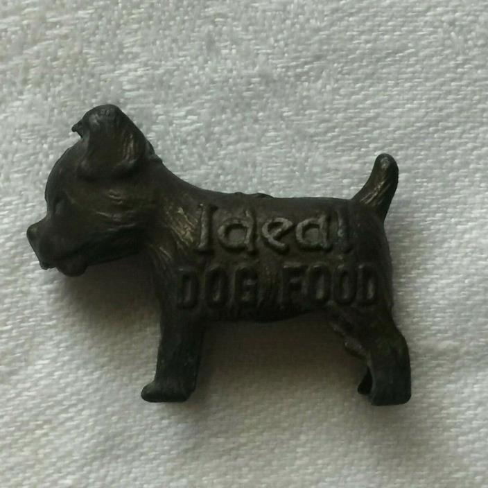 Vintage Ideal Dog Food Good Luck Figurine Charm Promo Premium Prize Advertising