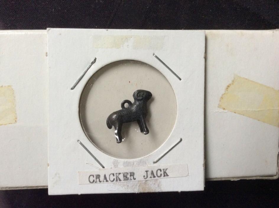 VINTAGE Old Metal Ram SHEEP Charm Cracker Jack Toy Prize