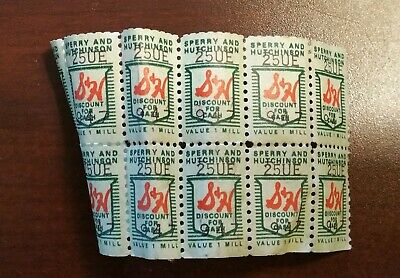 12 Vintage Sperry & Hutchinson S & H Saving Stamps