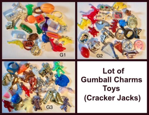 Vtg Lot Toys Gumball Charm Cracker Jack Prizes