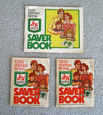 Vintage S&H Green Stamps, lot of 3 Books, including 2 rare Small Saver Books