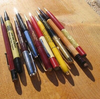 10 Vintage 1950's Mechanical Advertising Pencils~Foundry Bar Furnace~Stock ff