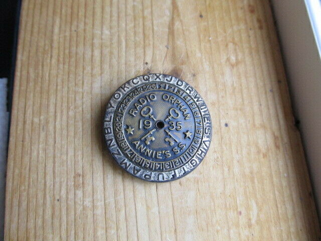 Incredible Vintage Radio Orphan Annie 1935 Decoder Badge Pin
