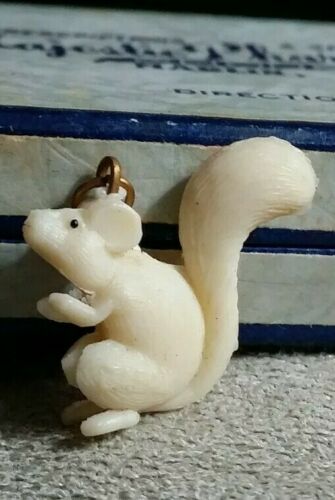 Vintage Celluloid SQUIRREL gumball charm prize jewelry