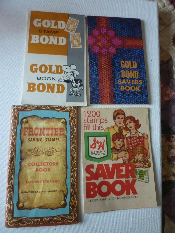 Vintage 1960's Stamp Saver Books Lot of (4) Different as Shown