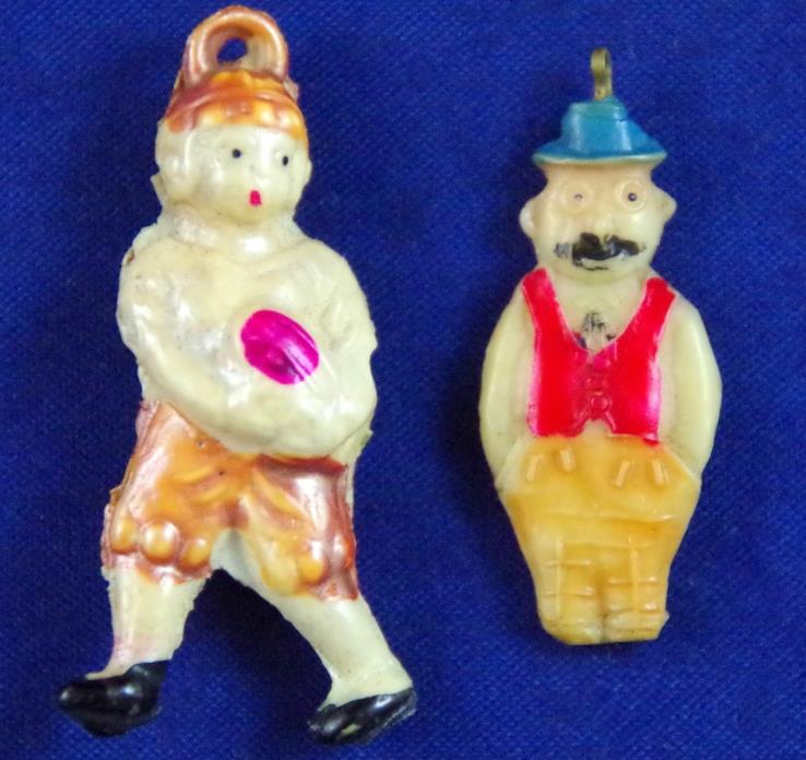 Lot 2 VTG c1930-50's CELLULOID WIMPY & RUGBY FOOTBALL PLAYER CRACKER JACK PRIZE