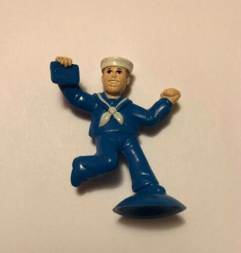 2” COLLECTABLE CRACKER JACK BOY IN BLUE WITH SUCTION CUP Circa 2000