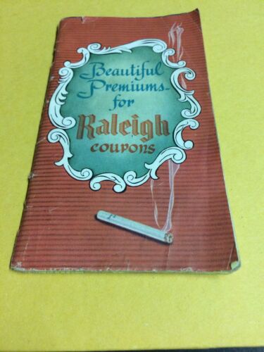 Old Raleigh Cigarettes Premiums Coupons Book 1957 Booklet Advertising