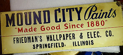 Vintage Mound City Paints Metal Sign  Friedman's Wallpaper & Springfield IL