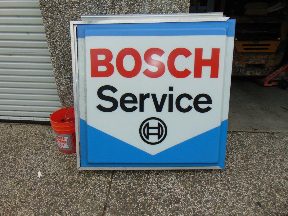 MAKE OFFER - Bosch Service Center EXTERIOR Sign w/ LIGHTS - Plastic - 4'x4'