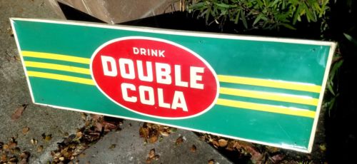 Vintage 1950's Double Cola Soda Pop Embossed Country Store 54