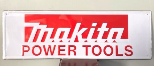 Makita Power Tools Dealer Sign 32x12” Red And White Embossed