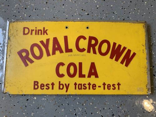 Original 1950's RC Royal Crown RC Cola Soda Embosed Sign Chest Cooler 20