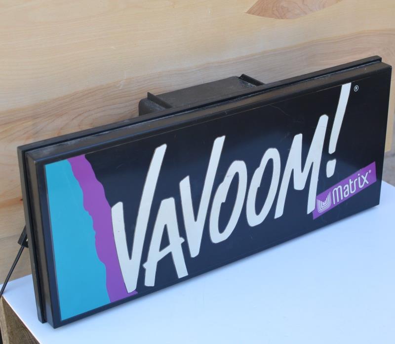 VaVoom Matrix Lighted Sign Hair Products Store Display Beauty Salon Light Up