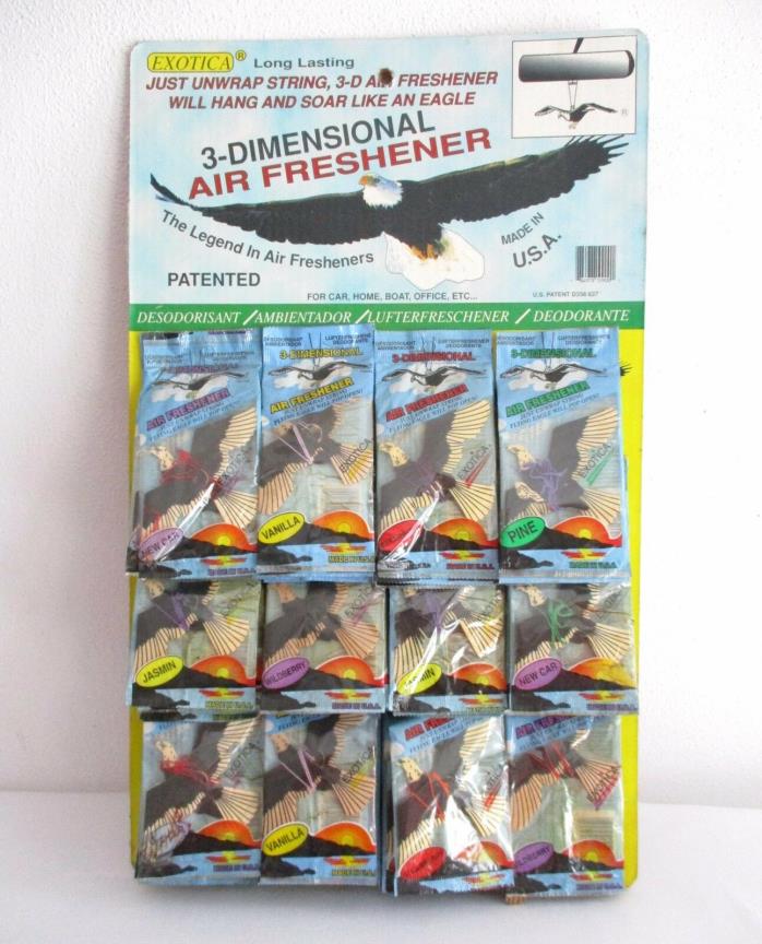 Vintage CAR AIR FRESHENER Exotica Cardboard Store Display 3-D 1997 Eagle USA