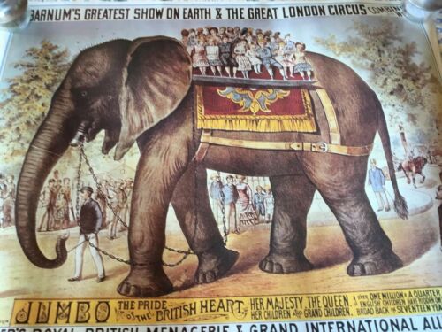 The Greatest Show on Earth Scott Paper P.T. Barnum Advertising Jumbo Roll Poster