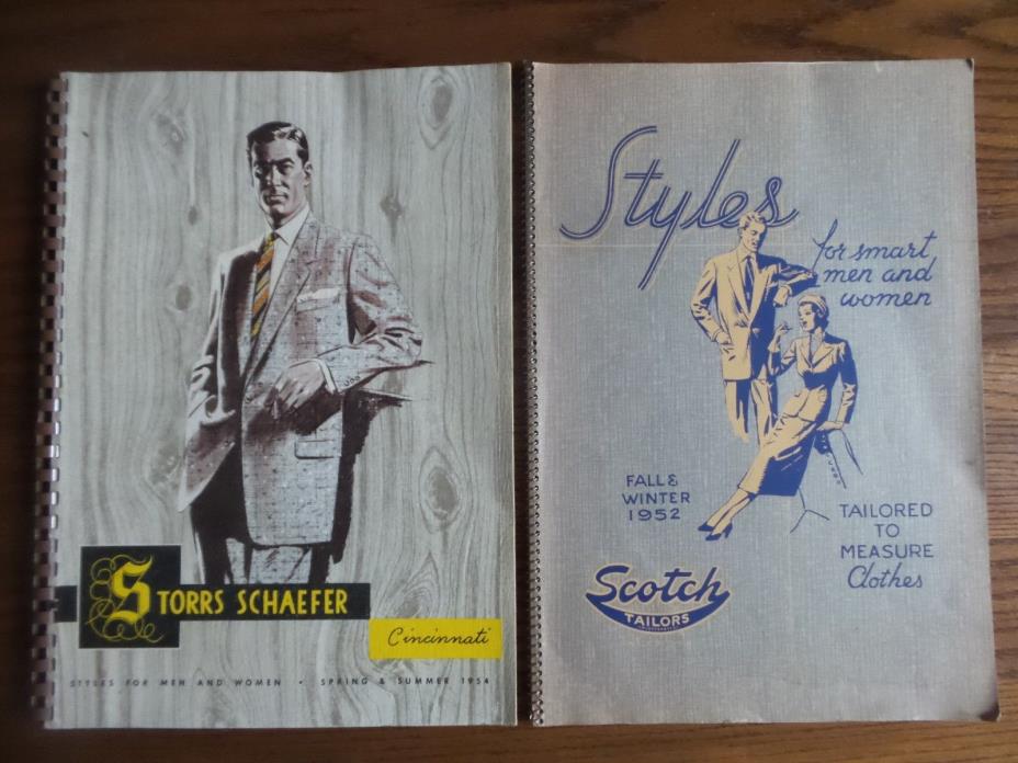Vintage Clothing Style Store Catalogs Storrs Schaefer 1954 Scotch Taylors 1952