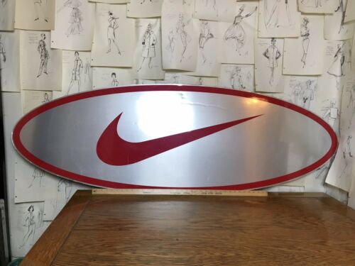 GIGANTIC 5 1/2 Feet Long Nike Swoosh Logo Store Display Sign Advertising Fixture