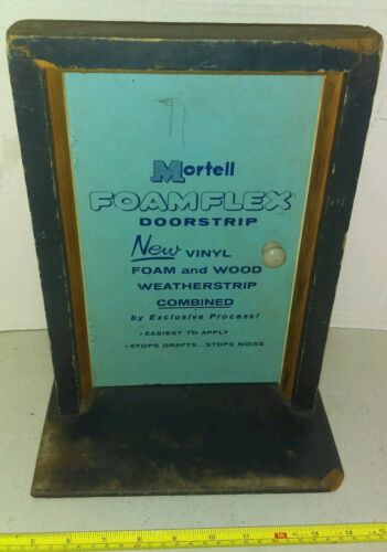 Vintage 50s Mortell Foamflex Doorstrip Advertising Store Display Salesman Sample