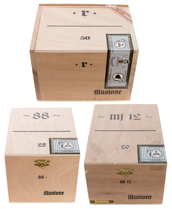 Illusione Empty Wooden Cigar Box - Rothschilde 88 Robusto MJ12 Maduro Toro Gordo