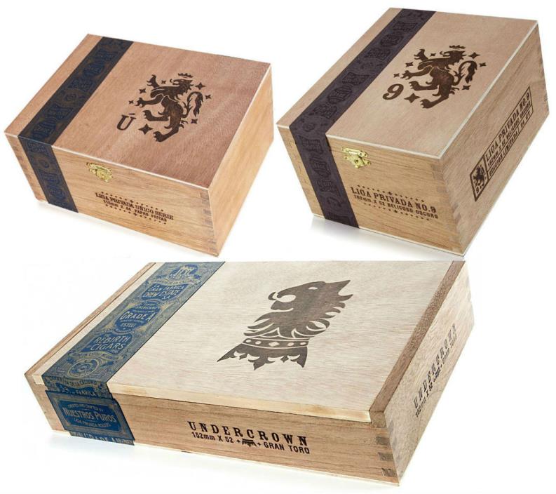 Undercrown Gran Toro Liga Privada No. 9 Belicoso Oscuro Empty Wooden Cigar Boxes