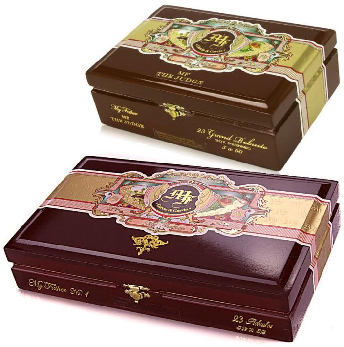 Garcia & Garcia My Father Empty Wooden Cigar Boxes - MF The Judge #1 Robusto #5
