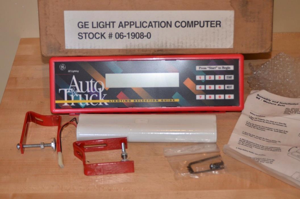 auto truck lighting selection guide store display GE light application computer