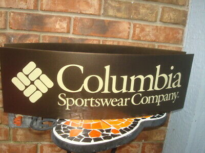 Cool New Columbia Sportswear Company Metal curved Sign Department store bronze
