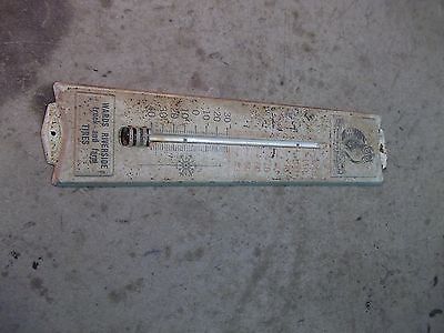 Old Advertising Metal Thermomter Ward's Riverside Truck and Farm Tires