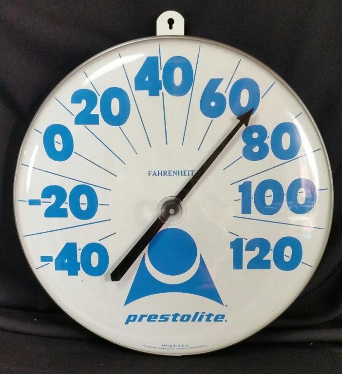RARE Prestolite Batteries Thermometer Ohio Jumbo large dial 18