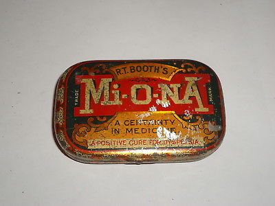 Vintage R. T. BOOTH'S MI-O-NA (Miona) Medicine Tin