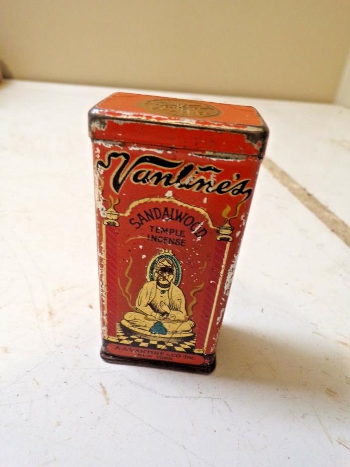 Old Vantines Temple Incense Tin