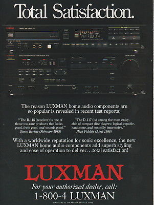 Luxman/Phase Linear - Audio/PLT 150 Amp - Original Magazine Ad -1988 (NW)