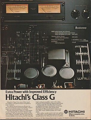 Hitachi/Ortofon - Class G Amps/VMS Cartridge - Original Magazine Ad -1988 (NW)