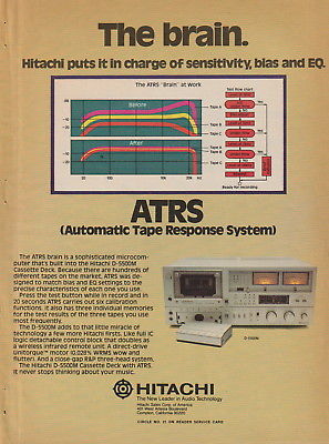 Hitachi - D-5500M Cassette Deck - Original Magazine Ad - (NW)