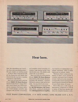 Pilot - Audio - Original Magazine Ad -1963 (NW)