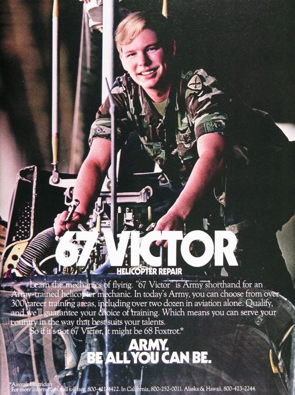 1983 ARMY RECRUITMENT Genuine Vintage Advertisement ~ ’67 VICTOR