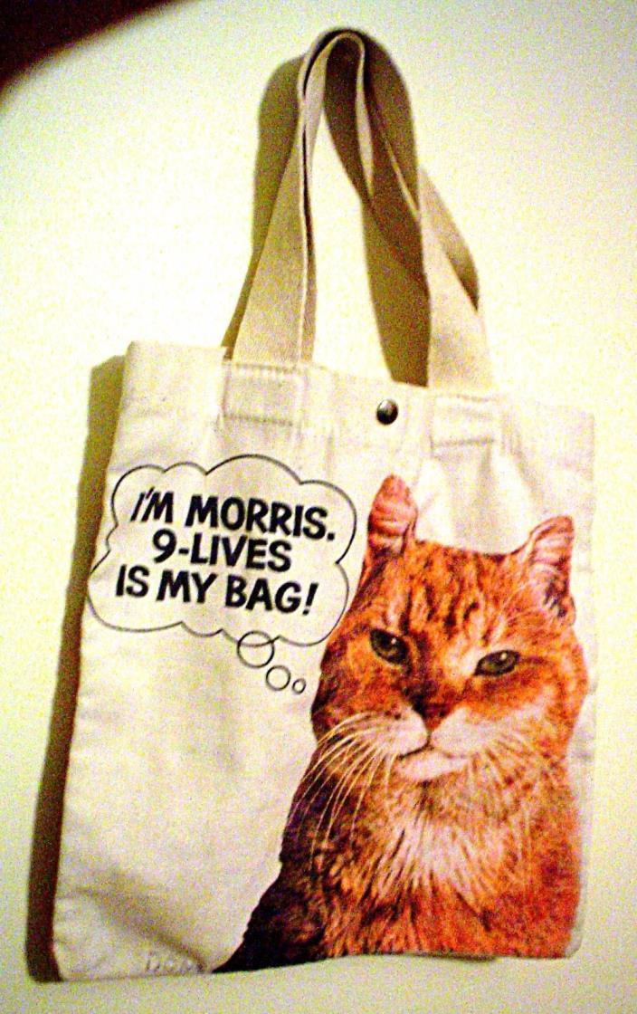 MORRIS THE CAT 9 LIVES CANVAS TOTE BAG
