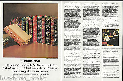 1979 HEIRLOOM LIBRARY advertisement, British advert, Franklin Mint book club
