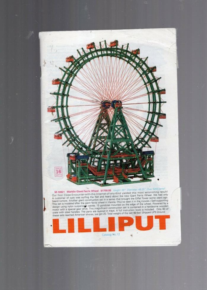 1997 LILLIPUT TOY CATALOG NO. 12-LILLIPUT MOTOR COMPANY-CARS-TRAINS-SHIPS-PLANES