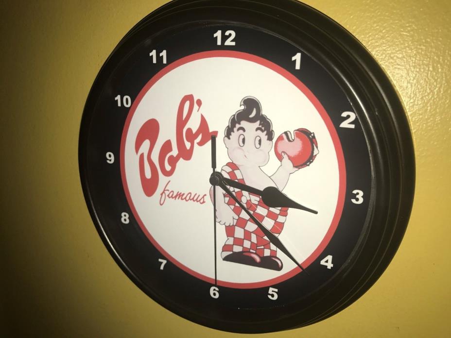 Bob's Big Boy Diner Restaurant Kitchen Advertising Wall Clock Sign