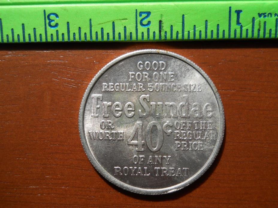 Dairy Queen, 1980s Vintage Free Sundae or 40 Cents Off 1 1/2