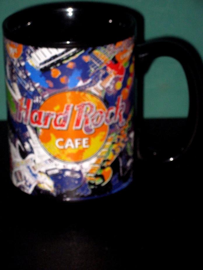 HARD ROCK CAFE ORLANDO COLLECTIBLE COFFEE MUG BLACK 4 1/2