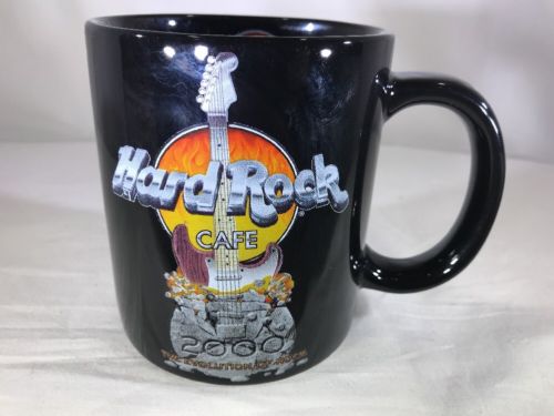 Hard Rock Cafe Evolution of Rock 2000 Washington DC Guitar Coffee Mug Black