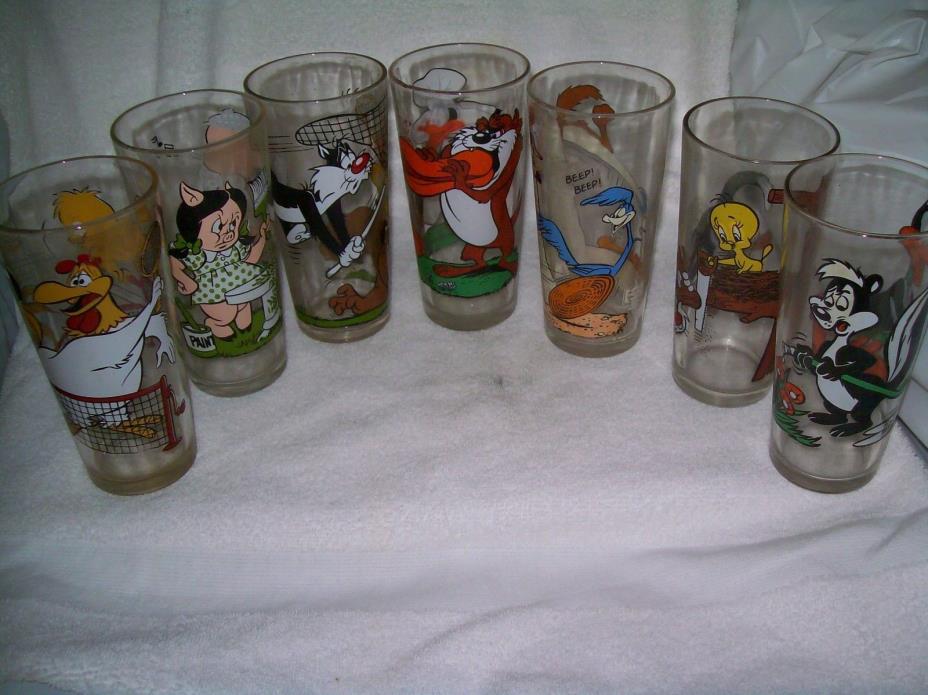 7 PEPSI 1976 COLLECTOR SERIES GLASSES(SEE DESCRIPTION)