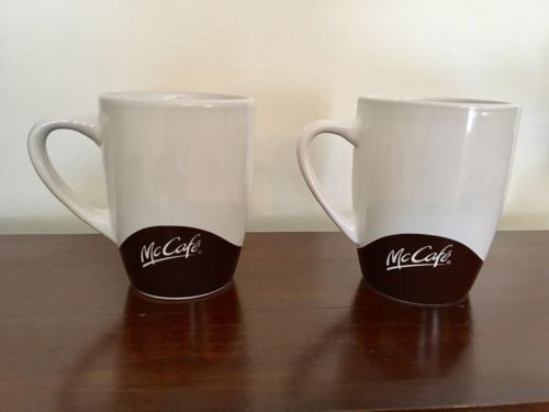 2012 McDonald’s McCafe Ceramic COFFEE MUG Set Of 2